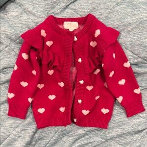 btween Hot Pink Heart Sweater